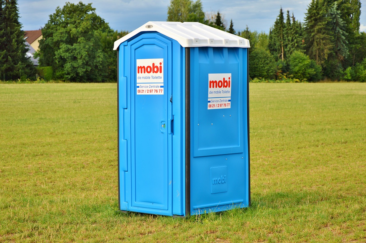 mobilní toaleta modrá